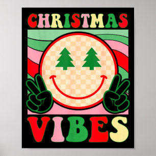 Groovy Christmas Vibes Happy Christmas Day For Men Poster
