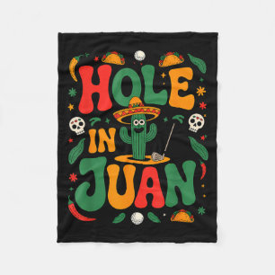 Groovy cinco de mayo hole in juan golfer golf 5 de fleece blanket
