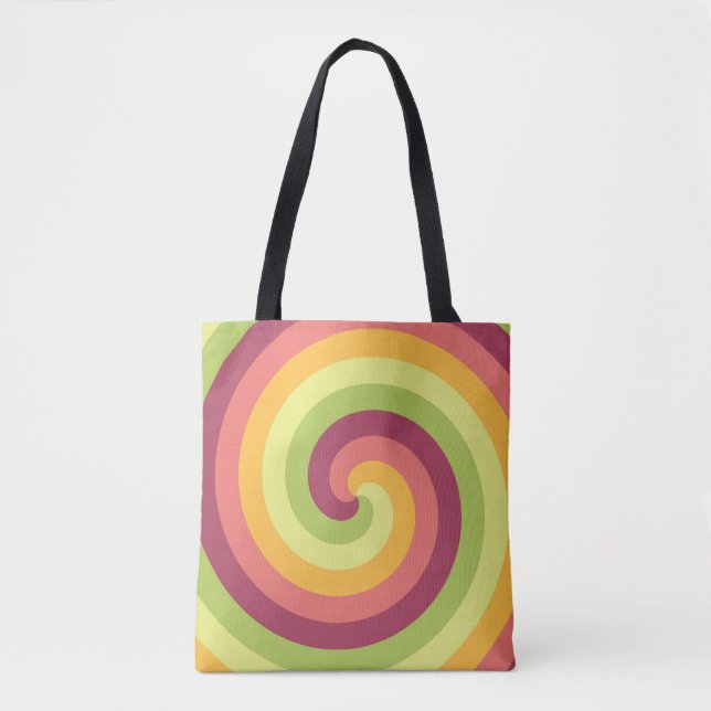 Groovy Citrus Swirl Tote Bag (Front)