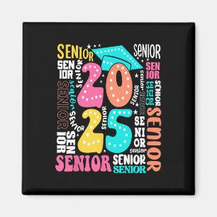Groovy Cl Of 2025 Senior 2025 Graduation Back To S Magnet