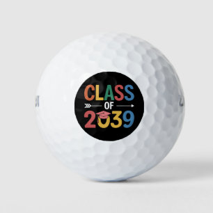 Groovy Class Of 2039 Graduation Senior 2039 Golf Balls