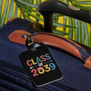 Groovy Class Of 2039 Graduation Senior 2039 Luggage Tag