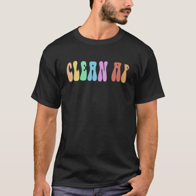 Groovy CLEANING AF Custodian Team Cleaner Clean Up T-Shirt (Front)