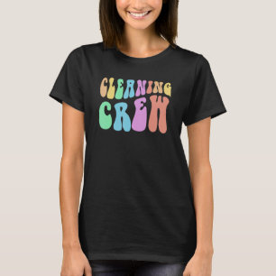 Groovy CLEANING CREW Custodian Team Cleaner Clean  T-Shirt