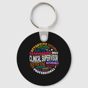 Groovy Clinical Supervisor Appreciation Health Wor Key Ring