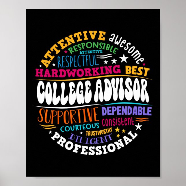 Groovy College Advisor Appreciation Week Back To S Poster (Front)