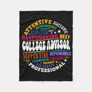 Groovy College Advisor Appreciation Week Ck To Sch Fleece Blanket