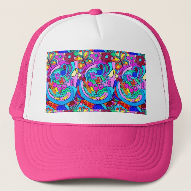 groovy coloured love hat (Front)