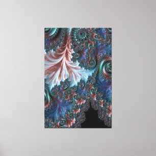 Groovy Colourful Boho Hippie Mandelbrot Fractal Ar Canvas Print
