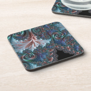 Groovy Colourful Boho Hippie Mandelbrot Fractal Ar Coaster