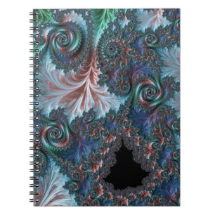 Groovy Colourful Boho Hippie Mandelbrot Fractal Ar Notebook
