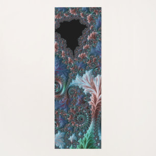 Groovy Colourful Boho Hippie Mandelbrot Fractal Ar Yoga Mat