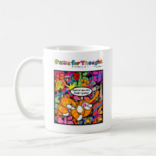 Groovy Colourful Cartoon Cat Mug