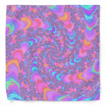 Groovy Colourful Fluorescent Trippy Spiral Fractal