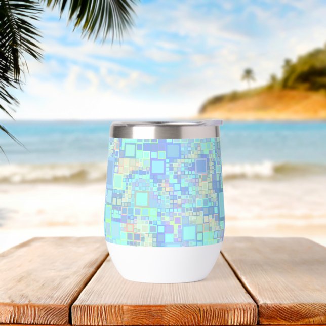 Groovy Colourful Funky Squares (Beach)