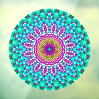 Groovy Colourful Jewel Tone Boho Fractal Mandala