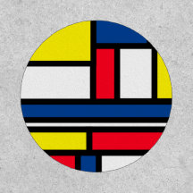 Groovy Colourful Modern Mondrian Style Abstract Ar