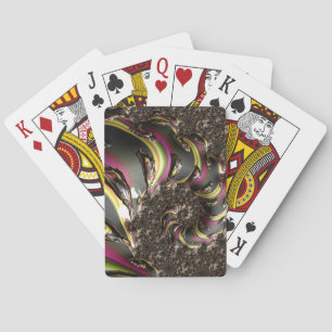 Groovy Colourful Trippy Funky Spiralling Fractal A Playing Cards