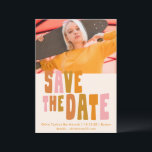 Groovy Colourful Unique Retro Bat Mitzvah Photo Save The Date<br><div class="desc">Groovy Colourful Unique Retro Bat Mitzvah Photo Save the Date - available as a digital download or printed</div>