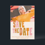 Groovy Colourful Unique Retro Bat Mitzvah Photo Save The Date<br><div class="desc">Groovy Colourful Unique Retro Bat Mitzvah Photo Save the Date - available as a digital download or printed</div>