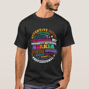 Groovy Community Outreach Worker Back To School T-Shirt
