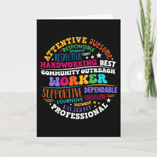 Groovy Community Outreach Worker Ck To School  Card