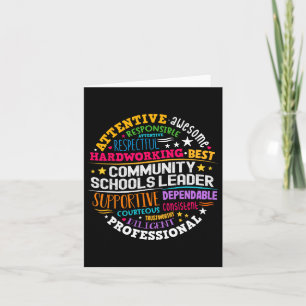 Groovy Community Schools Leader Spreading Positivi Card
