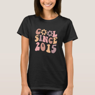 Groovy Cool Since 2015 7 Years Old 7th Birthday Re T-Shirt