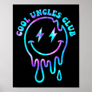 Groovy Cool Uncles Club 2 Sided Mens Uncle Shirt F Poster