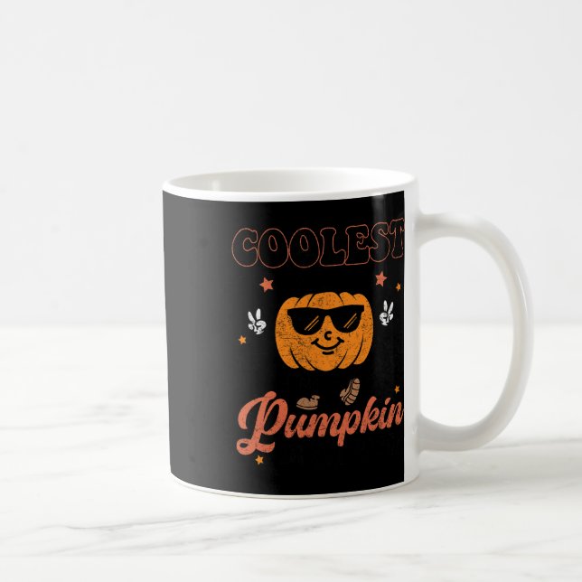 Groovy Coolest Pumpkin In The Patch Halloween For  Coffee Mug (Right)