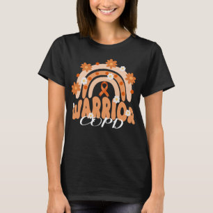 groovy copd warrior rainbow flower  T-Shirt