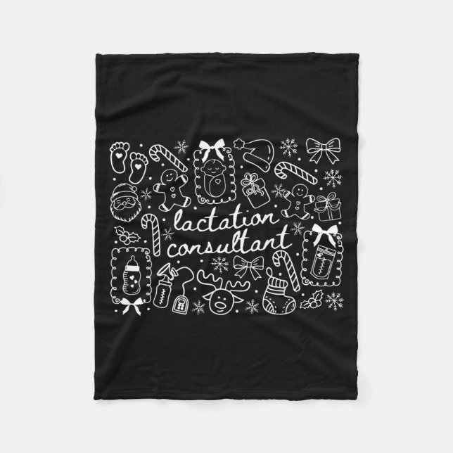 Groovy Coquette Lactation Consultant Breastfeeding Fleece Blanket (Front)