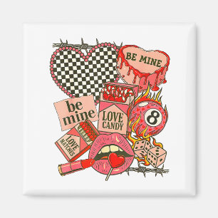 Groovy Coquette Western Valentines Day Collage Cli Magnet