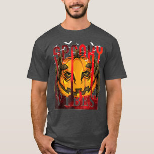 Groovy Costume Spooky Vibes VintagePumpkin Monster T-Shirt