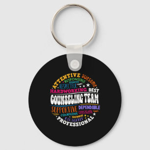 Groovy Counseling Team Appreciation Back To School Key Ring
