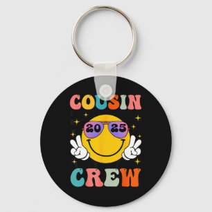 Groovy Cousin Crew 2025 Summer Vacation Beach Fami Key Ring