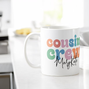 Groovy Cousin Crew Personalised Coffee Mug