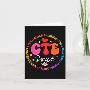 Groovy Cte Squad Teacher Back To School Teachers S Card