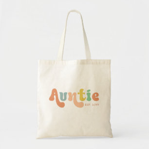 Groovy Custom Auntie Established   Gifts for Aunt Tote Bag