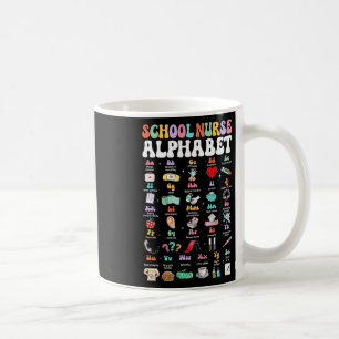 Groovy Cute Abc School Nurse Alphabet Back To Scho Coffee Mug