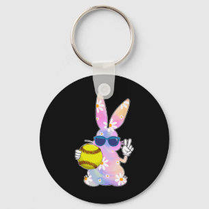 Groovy Cute Easter Bunny Softll Easter Day Men Boy Key Ring