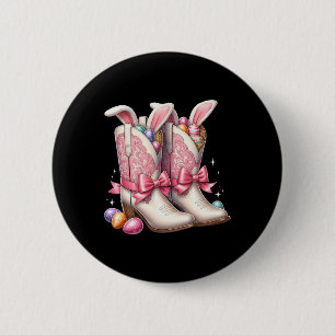 Groovy Cute Easter Eggs Boots Western Cowboy Howdy 6 Cm Round Badge