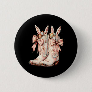 Groovy Cute Easter Eggs Boots Western Cowboy Howdy 6 Cm Round Badge