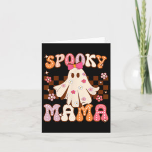 Groovy Cute Ghost Spooky Mama Halloween Costume Wo Card