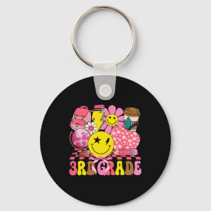 Groovy Cute Third Grade First Day Of School Girls  Key Ring