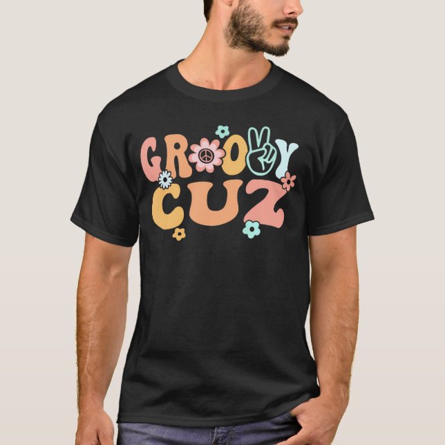 Groovy Cuz Cousin Matching Family 1St Birthday Par T-Shirt (Front)