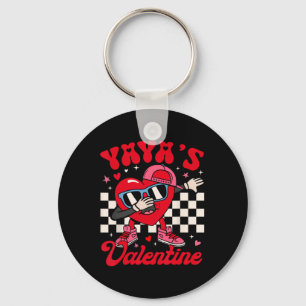 Groovy Dabbing Heart Yaya’s Valentine Boy Girl Men Key Ring