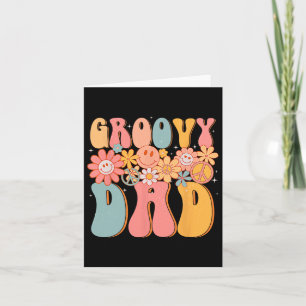 Groovy Dad Retro Fathers Day Colourful Peace Sign Card