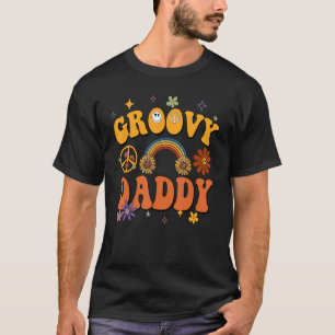 Groovy Daddy Retro Matching Family Flowers Dad 1 T-Shirt