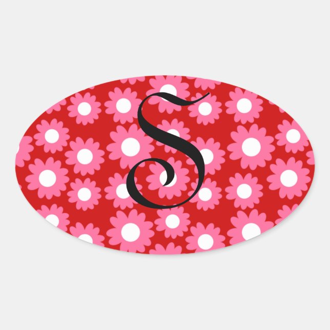 Groovy Daisies Oval Sticker (Front)